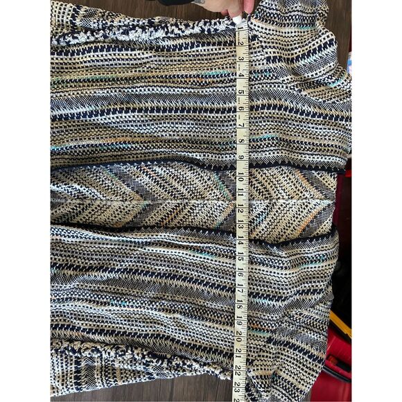 Lucky Brand Tan Chunky Knit Western Cardigan Sweater Size M Fall Cozy Boho - Picture 8 of 8